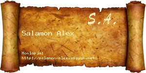 Salamon Alex névjegykártya